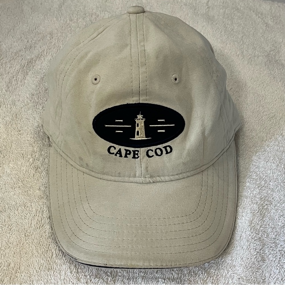 Cape Cod Lighthouse Beige Adjustable Ball Cap - image 2